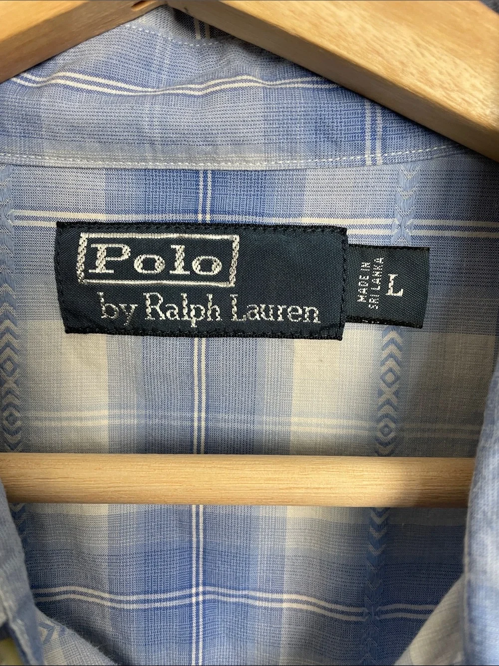 Polo Ralph Lauren Men L Plaid Pearl Snap Button-Up Cowboy Rodeo Western Shirt